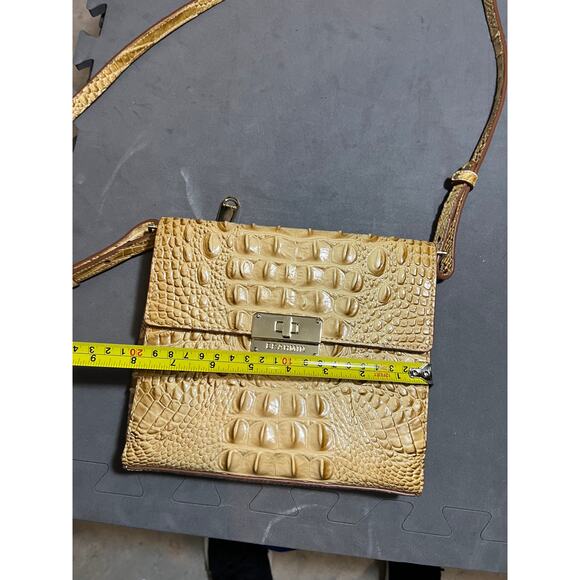 Brahmin Manhattan Melbourne Crossbody Shoulder Croc Embossed‎ Leather Bag - Picture 11 of 11